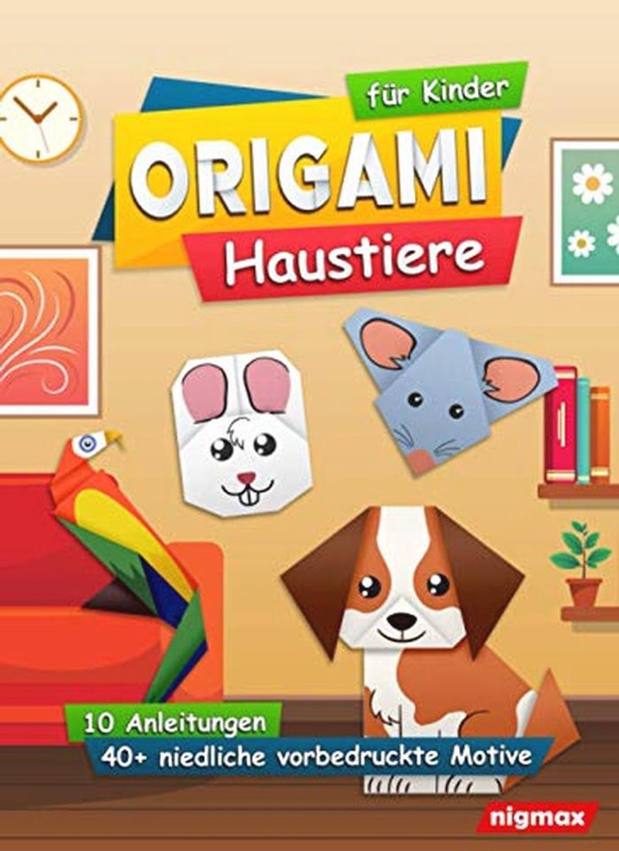 Origami Set voor Kinderen - 40+ Schattige Huisdieren en Eenvoudige Faltanleitungen