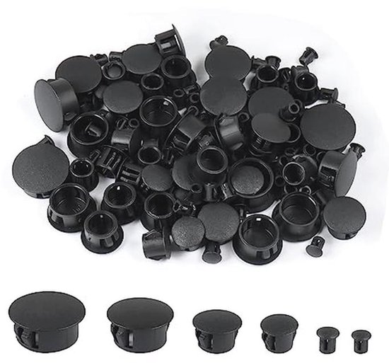 Swpeet 140-delige Rubberen Doorvoer Tules Set – 8 Maten, Zwart, Enkelzijdig, Voor Draadbescherming In Auto, Boot En Meer