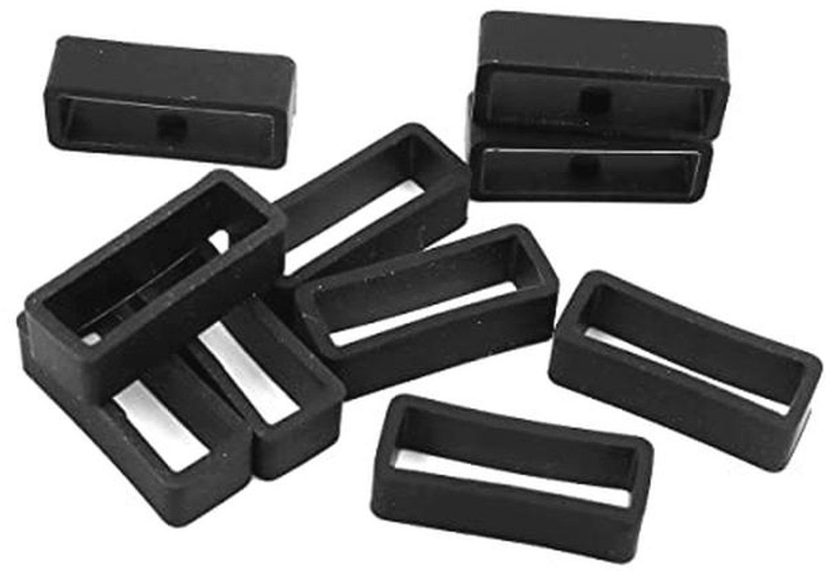 Siliconen horlogeband lussen - 10 stuks voor 22 mm horloges
