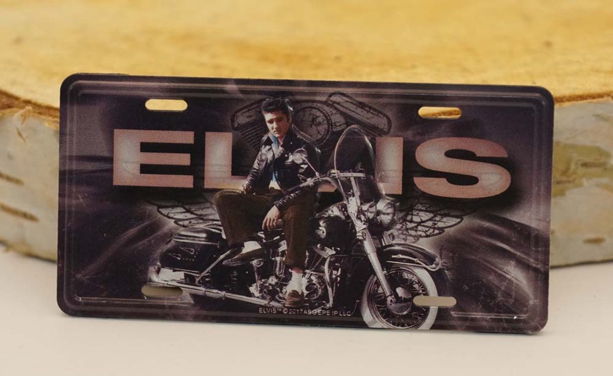 Koelkast magneet Elvis Presley op motorcycle - Elvis Presley koelkast magneetje - Elvis Presley Officially licensed product - Elvis Presley cadeau artikelen - Rock & roll ster magneetje - cadeau voor Elvis Presley fan