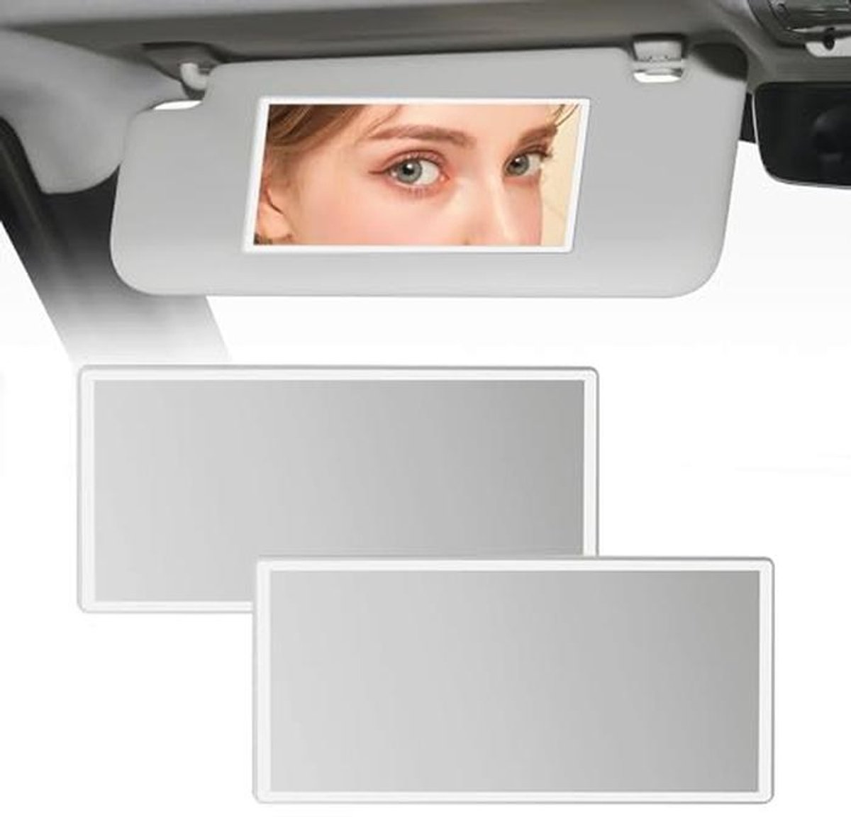 Auto make-upspiegels - 2 stuks - Zelfklevend en draagbaar - Perfect voor onderweg
