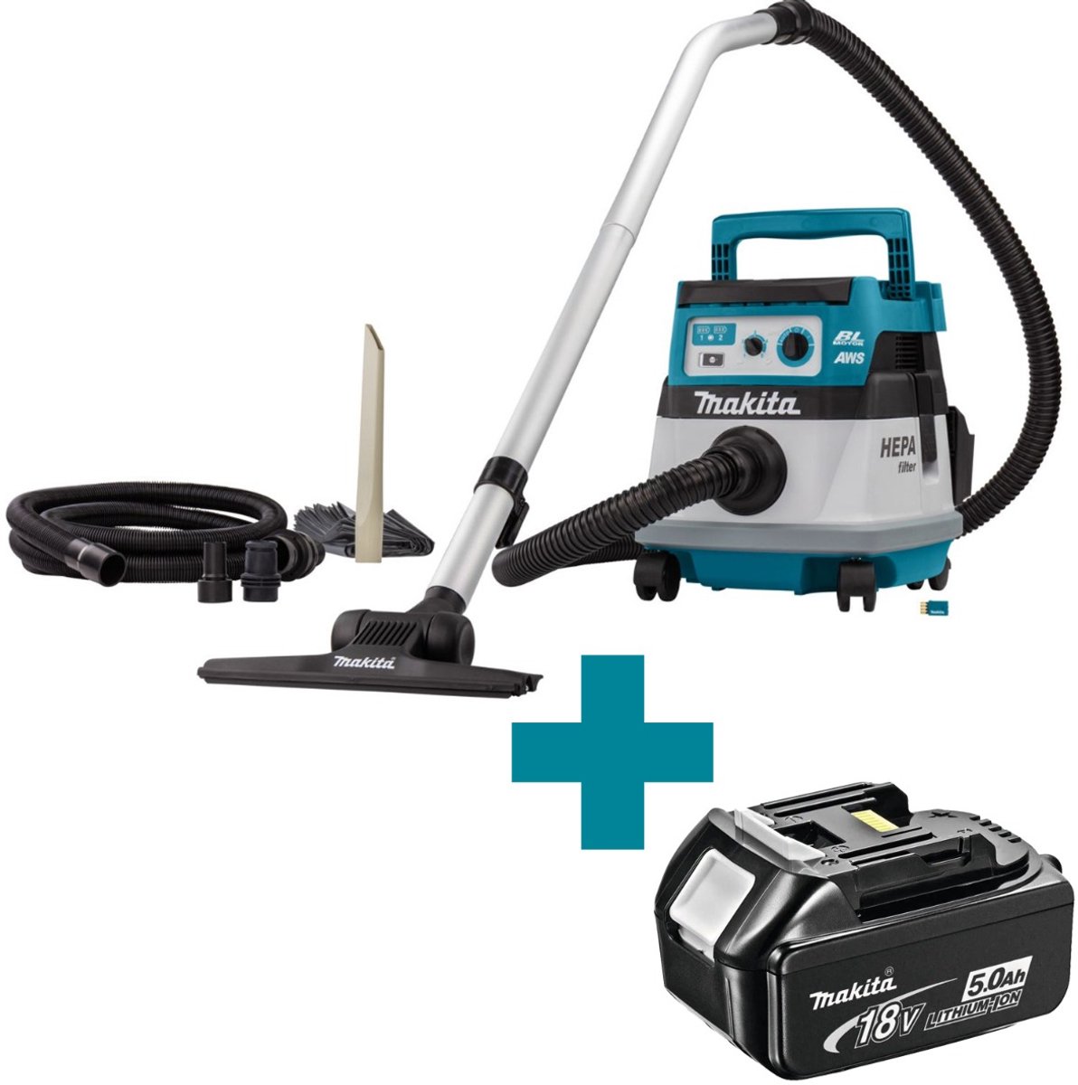 Makita DVC867LZX4 36V (2x 18V) Li-ion accu bouwstofzuiger body - 8L - Droogzuigen