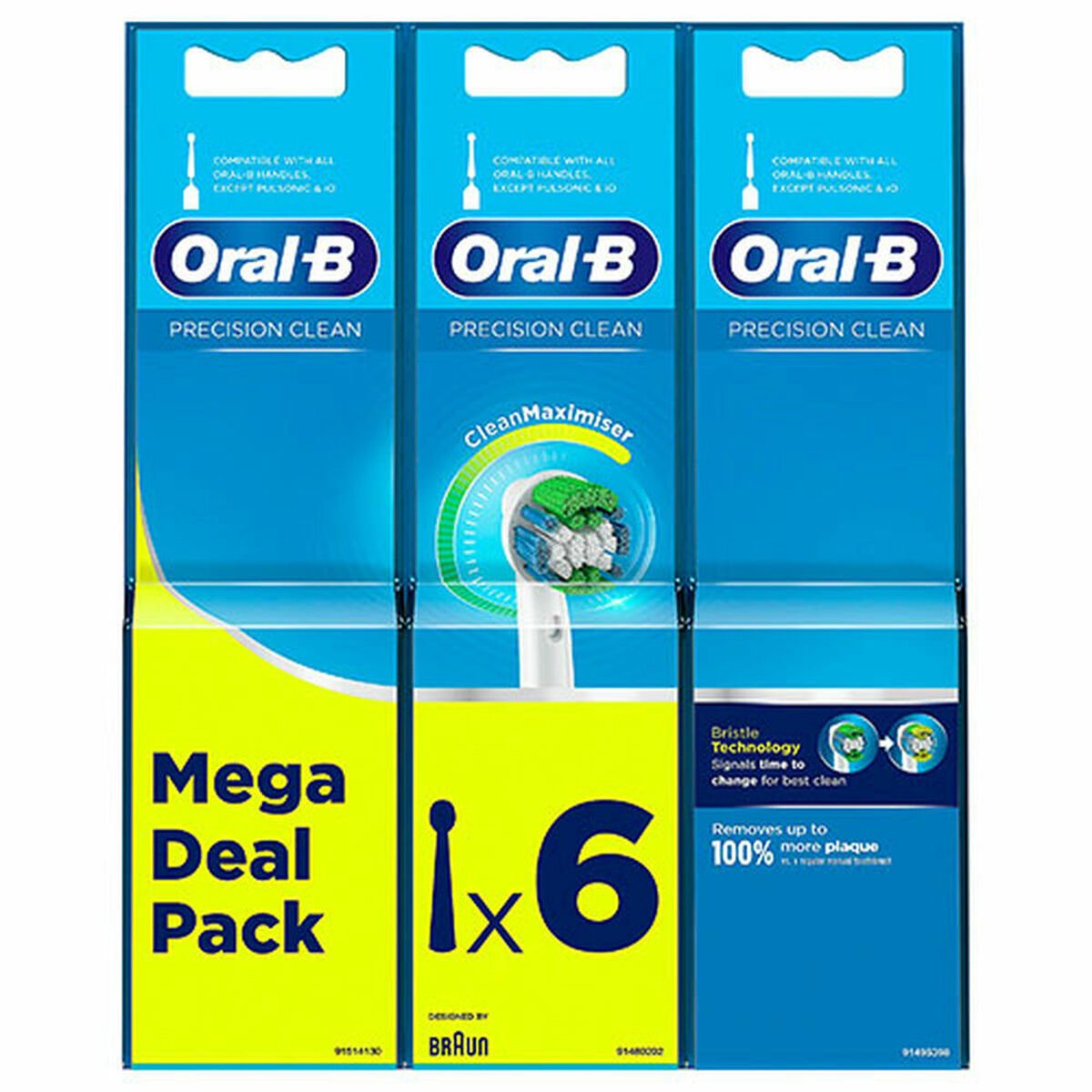 Borstel vervanger Oral-B Precision Clean EB20 6 Stuks