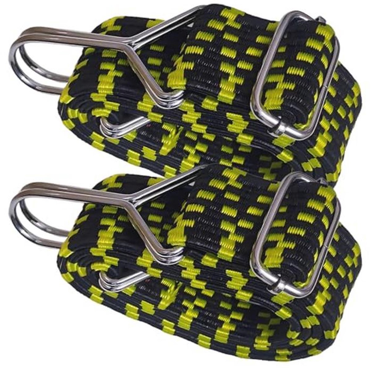Spanrubber met haken 100 cm - Set van 2 rubberen spanbanden voor veilig transport en fixatie - Ideaal voor outdoor, tuin, camping, motorfiets en fiets