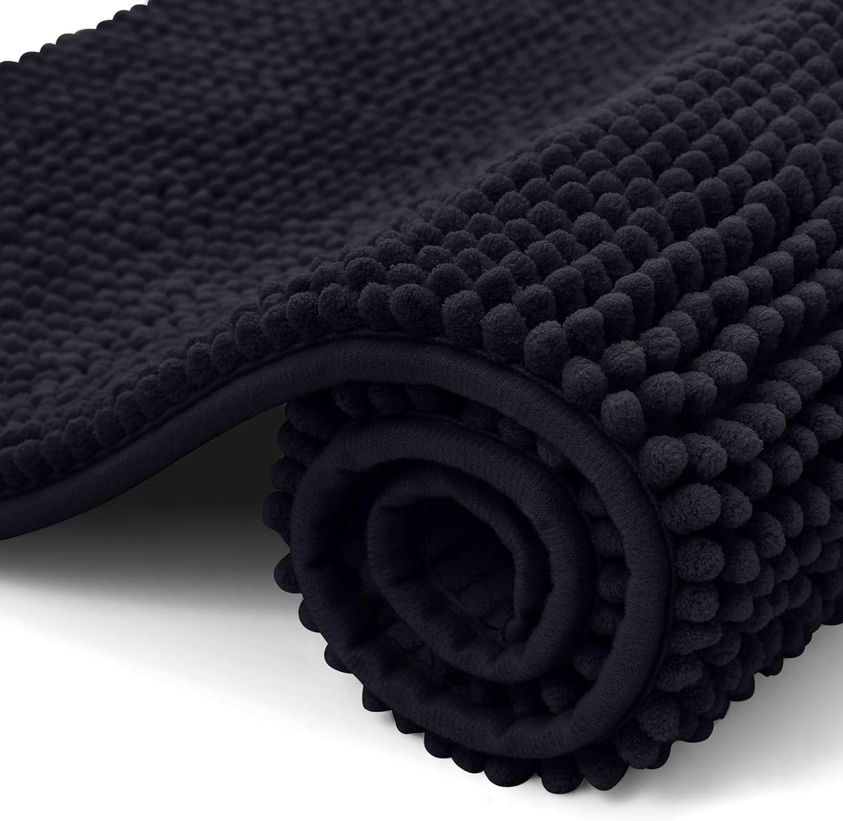 Badmat 40×60 cm – Antislip, Zacht & Absorberend – Wasbare Badkamermat – Zwart