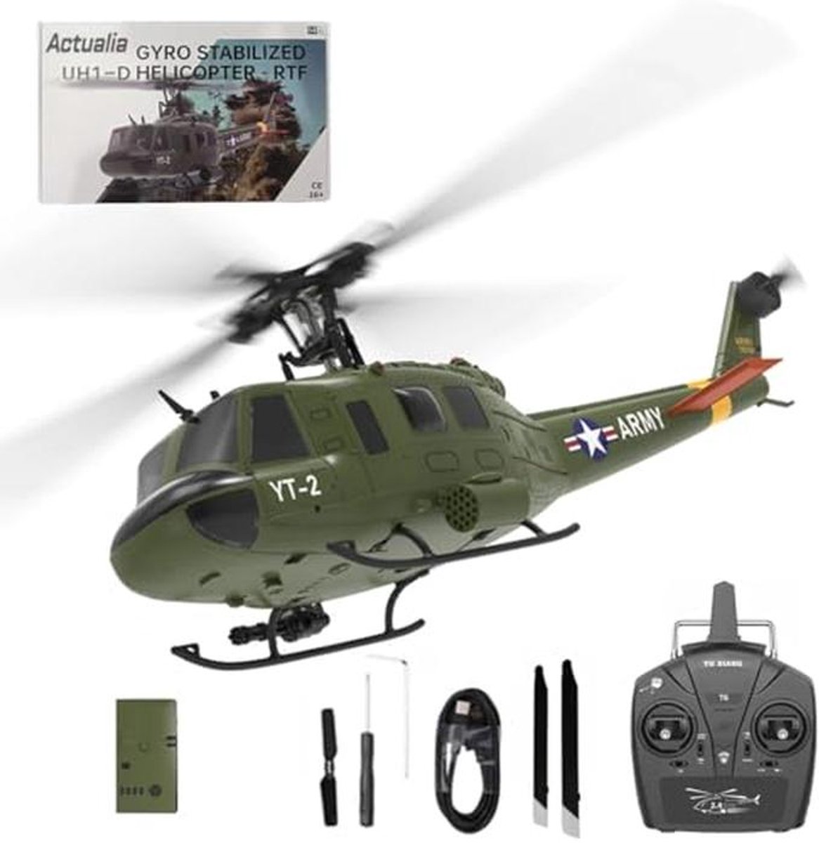RC Helikopter met Borstelloze Motor en Gyroscoop - Volwassenen Speelgoed - 1/34 Model