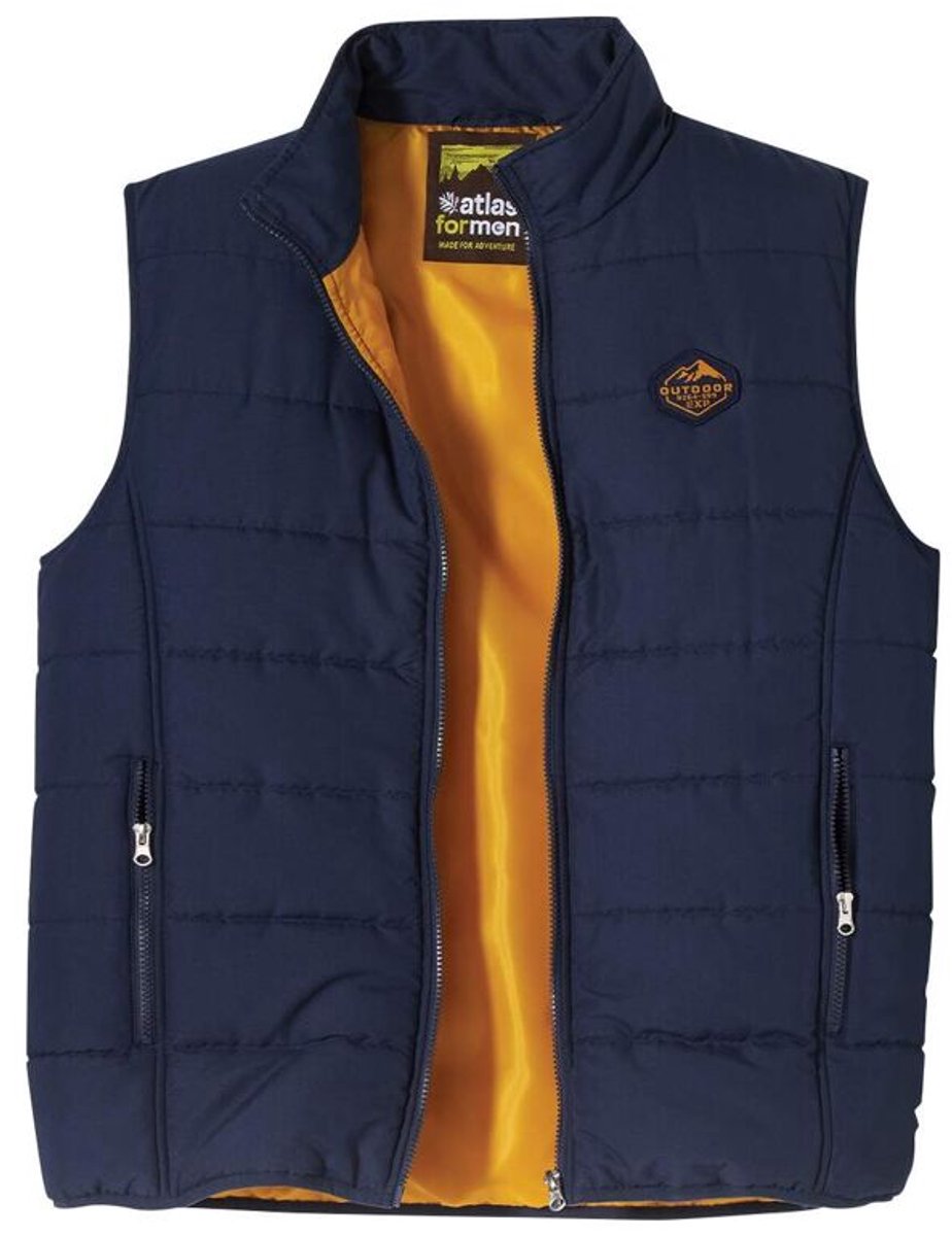 ATLAS FOR MEN Gewatteerd mouwloos vest Heren Verkrijgbaar in grote maten Blauw