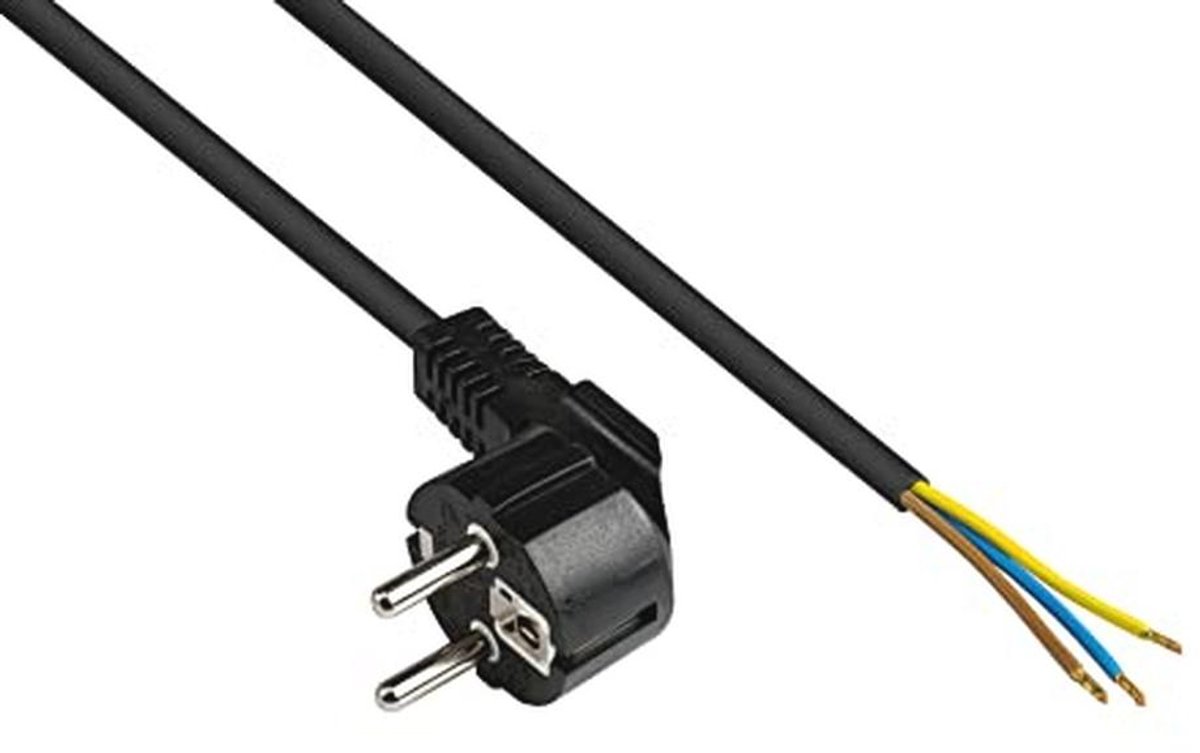 Geaarde Netkabel 3m met Gestrikte Uiteinden voor Stroomverdeling