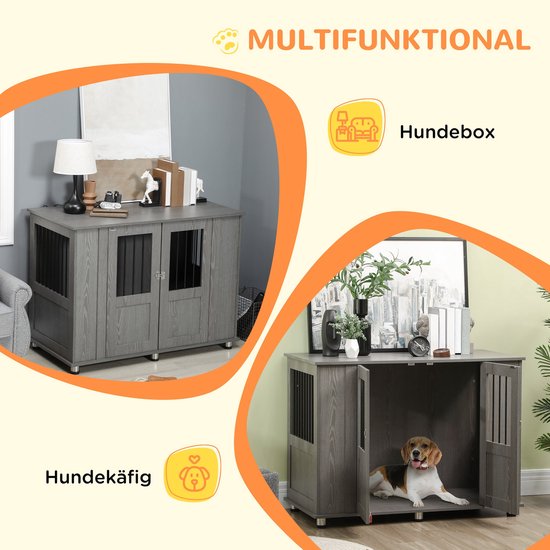 Extra groot Jumbo Hondenbedhuis, kalmerende hondenkennel met gordijn opvouwbaar 2-in-1 hondenbankkussen warm huisdieronderdak huisdieren wasbaar (XL75* 57 * 55 cm, patroon-H