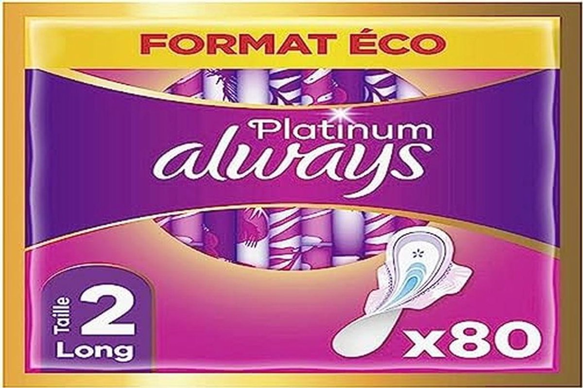 Maandverband Maat 2 Lang - 80 Stuks - Eco-Formaat - Super Absorberend en Ultraduurzaam