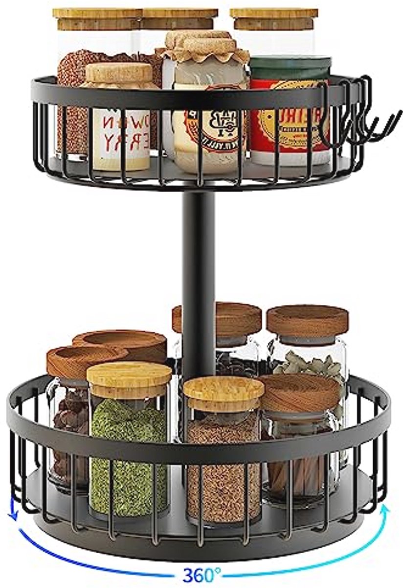 Kruidenrek met 360° Rotatie - Multifunctionele Keukenorganizer en Cosmetische Organizer