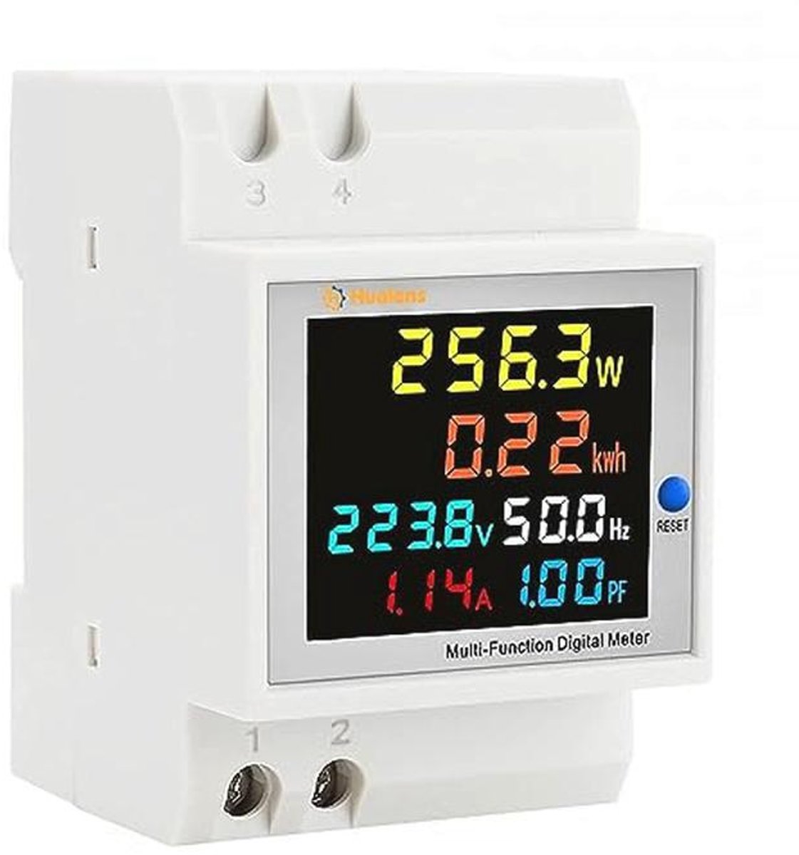 6-in-1 Digitale Stroommeter voor AC40-300V en 100A met Ampèremeter en Voltmeter