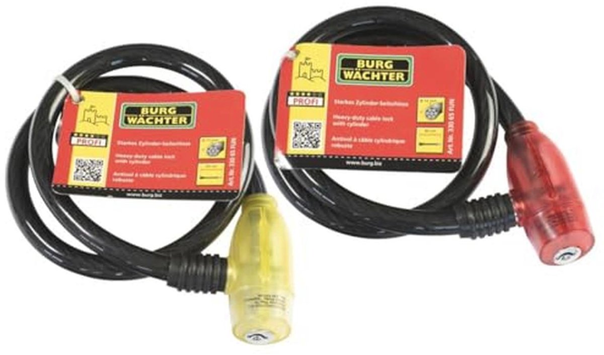 Stalen kabelslot 65 cm met automatisch sluitend systeem