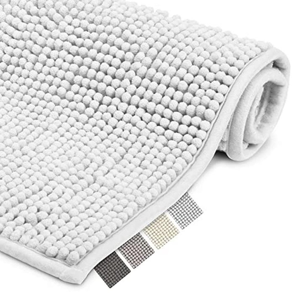 Beautissu Bath mat Anti-Slip BeauMare WR - Bath mat White 70x100 cm - Toilet Carpet Fluffy