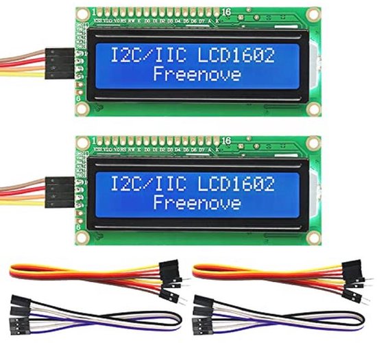 I2C LCD 1602 Module - 2 Packs | 16x2 Display | Compatibel met Arduino, Raspberry Pi, ESP32, ESP8266