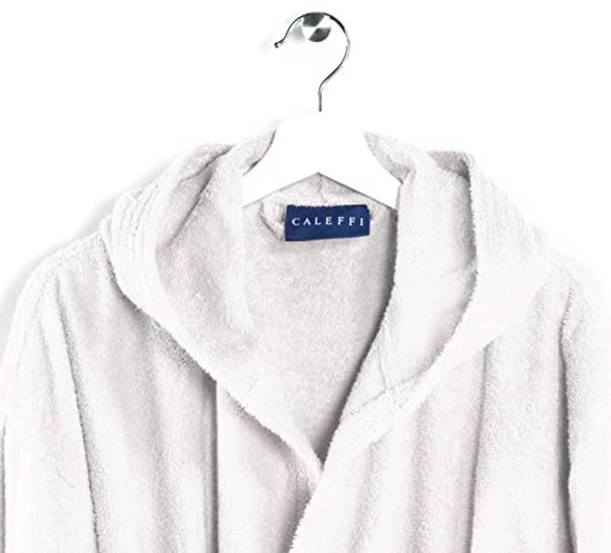 Caleffi 75873 Cotton Menorca Hooded Bathrobe, X-Large, White