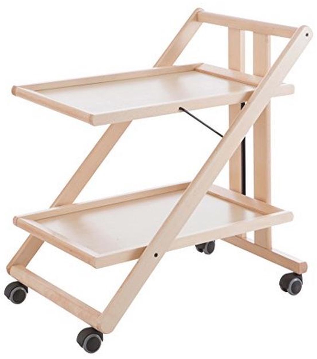 Inklapbare Serveertrolley van Massief Beukenhout 75 x 78 x 51 cm