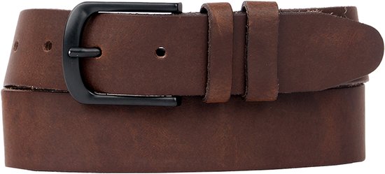 Petrol Industries Riem Heren - Broekriem - Verstelbaar - Leer - Bruin - 85 cm - S