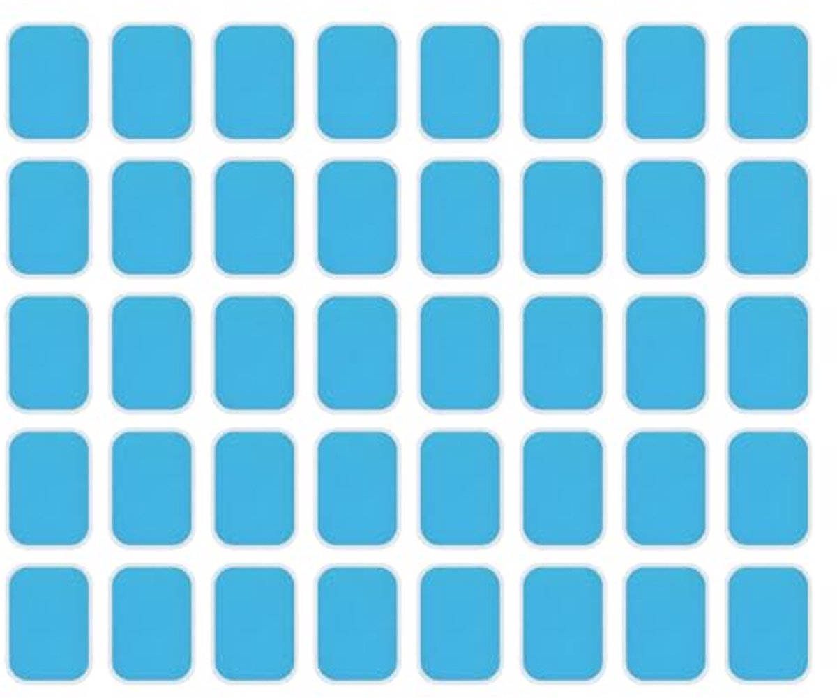 40 stuks vervangende gelpads, buikspierversteviger, buikpleisters, buikspiertrainer, gelpads voor onderbuikversteviging, kleefpads voor buikspiertraining