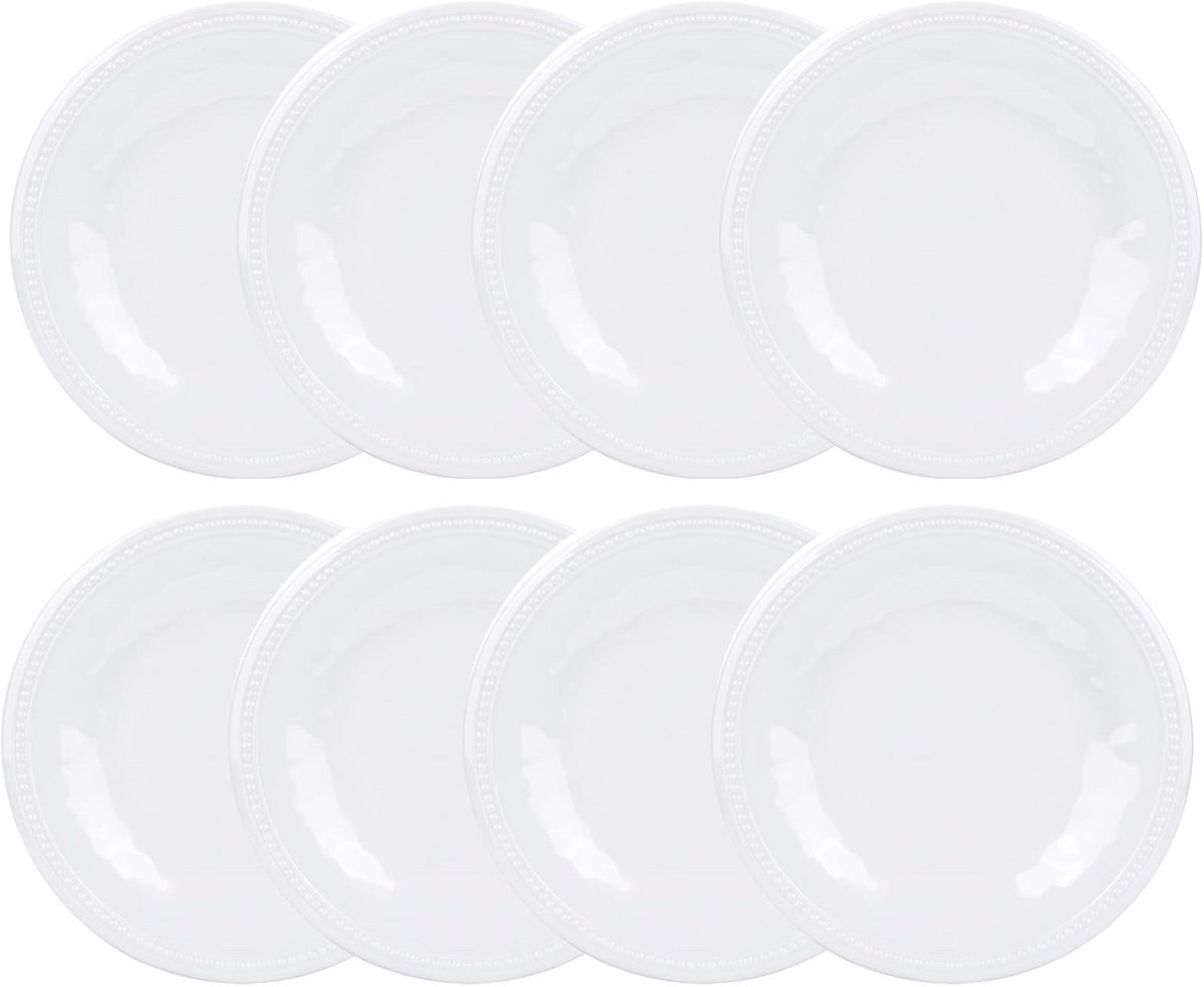 Set van 8 Melamine Dinerborden - 11 inch - Buiten- en Binnengebruik