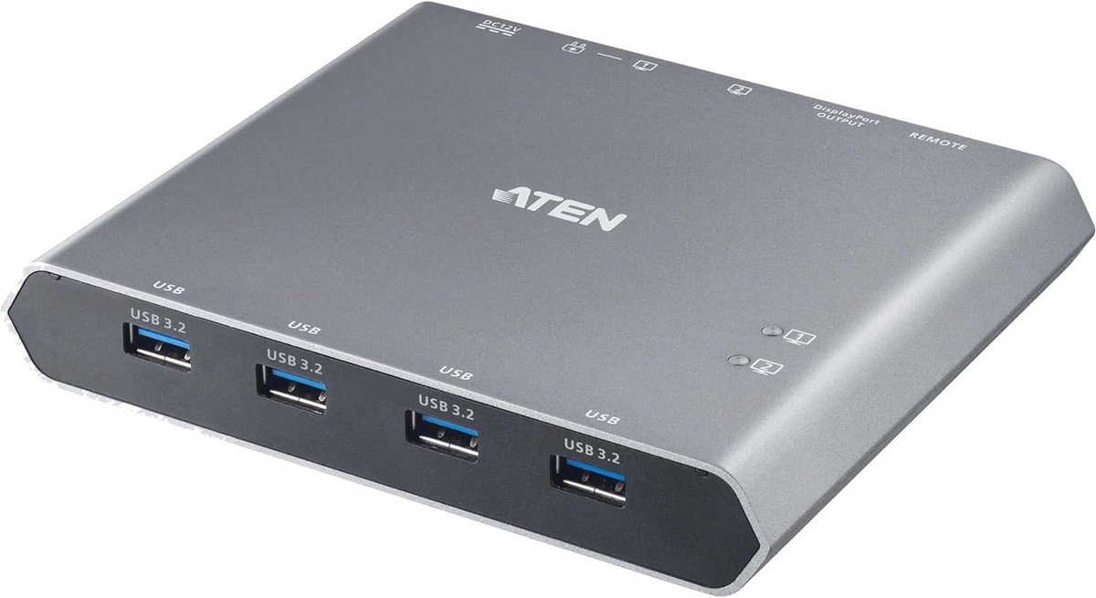2-poorts USB-C KVM dock met 4K DisplayPort en Power Delivery