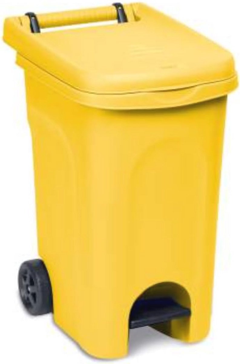Eco Afvalemmer voor Pedalen 60L - Geel