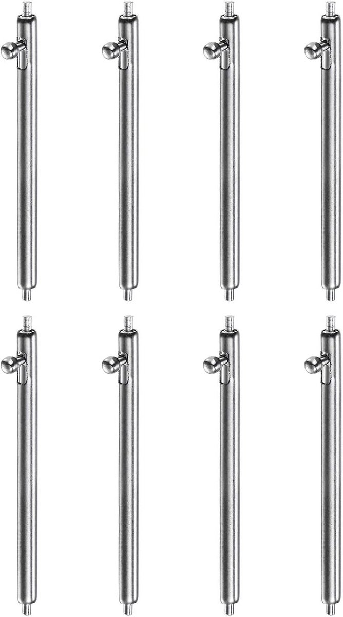 Snelsluitveren voor Horloge - 8 Stuks 24 mm Breed 1,8 mm Diameter - Roestvrij Staal