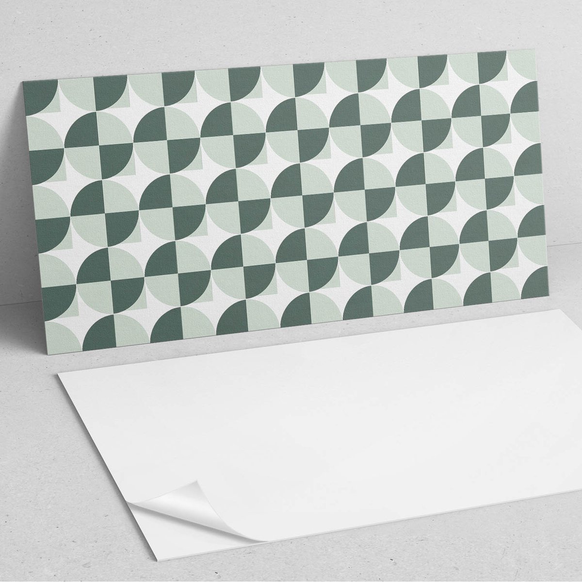 Coloray Wandpanelen Zelfklevend - Geometrie van cirkels en vierkanten PVC Wandpaneel - 100
