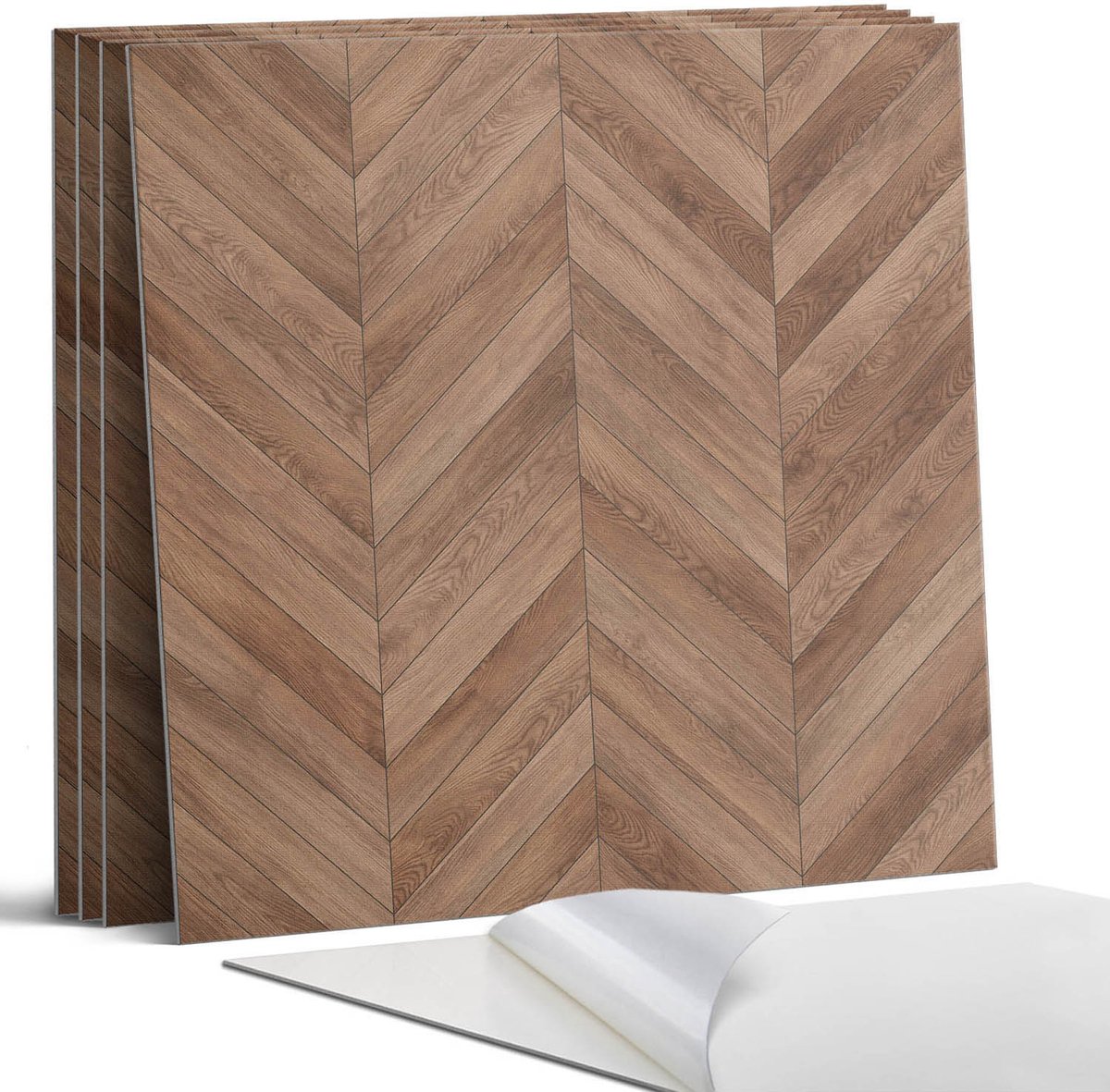 Coloray Wandpanelen Zelfklevend - Visgraatpatroon Zelfklevende Wandpanelen - 50 cm x 50 cm