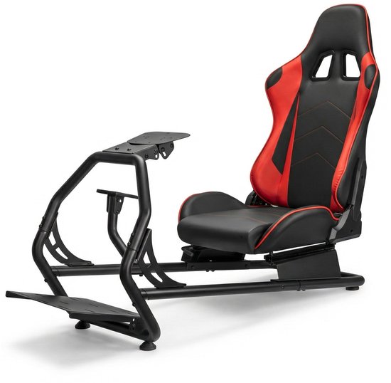 VDD Gaming - Racestoel - Race simulator - Sim Racing Cockpit - Racestoelen - Racing seat - Cockpit - Racing cockpit - Race simulator compleet - Race sim stoel - Cockpit Simulator - Volledig Verstelbaar - ZONDER monitor Bevestiging - Incl. Race stoel van Merkloos — afbeelding 2