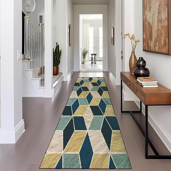 Loper Voor de Gang 50 x 190 cm Wasbaar Antislip Modern Loper Tapijt Lang Zacht Robuust Elegant Absorberende Voor Keuken Gangen Hal Woonkamer, A