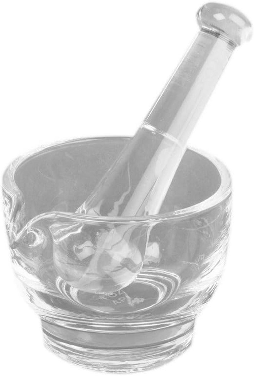 Glazen Mortier en Stamper 2 oz - Perfect voor Kruiden en Specerijen