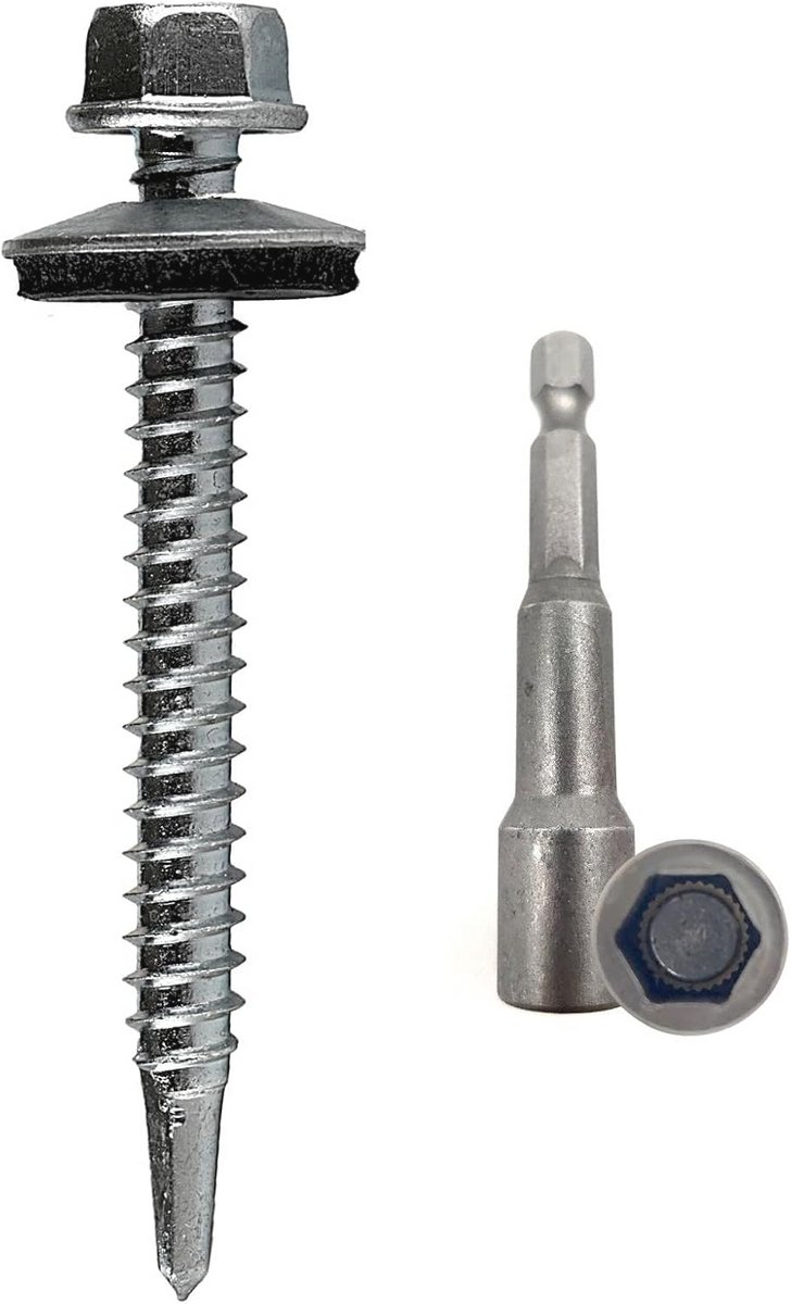 Zelfborende Schroeven 6,3x50 met Boorkop M10 - 75 Stuks