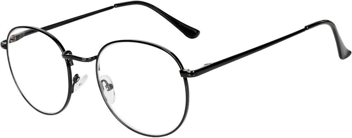 Stijlvolle Leesbril Metaal Unisex Nerdmodel met Heldere Glazen en Brilkoord