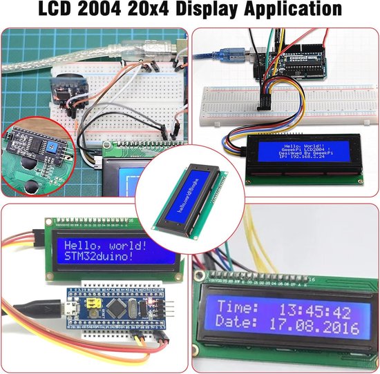 LCD Display Module 2004 16x2 Tekens Display I2C Compatibel met Arduino ...