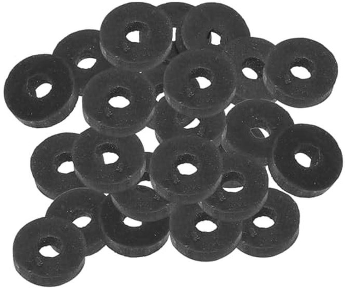 Rubberen Sluitringen Set - 24 Stuks, 4 mm ID, 13.8 mm OD, Afdichtingsrubber voor Huishoudelijke Installaties
