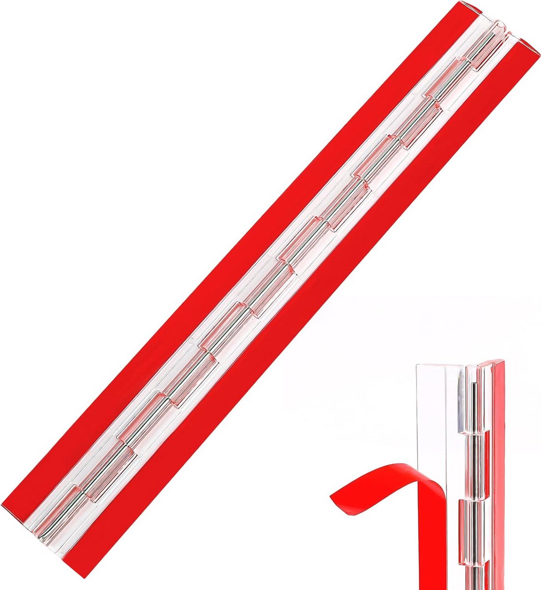 Transparante kunststof scharnieren voor meubels en doe-het-zelf projecten - 300 x 45 mm