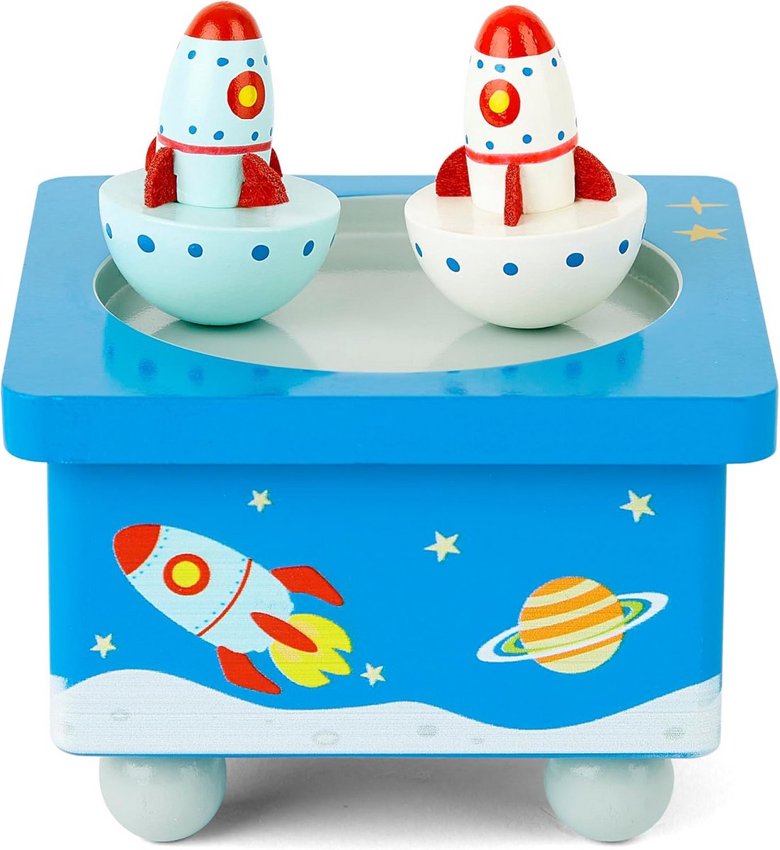 Houten Speeldoos met Raketten voor Kinderen - Perfect Cadeau voor Jongens