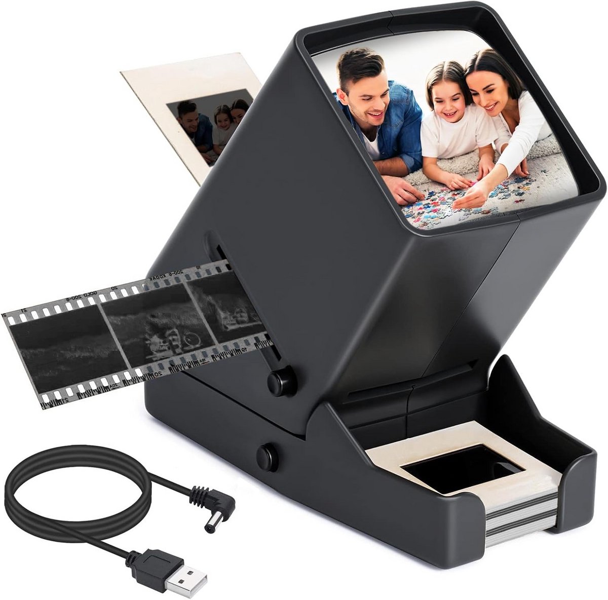 35mm Film en Dia Viewer met 3x Vergroting en LED Verlichting