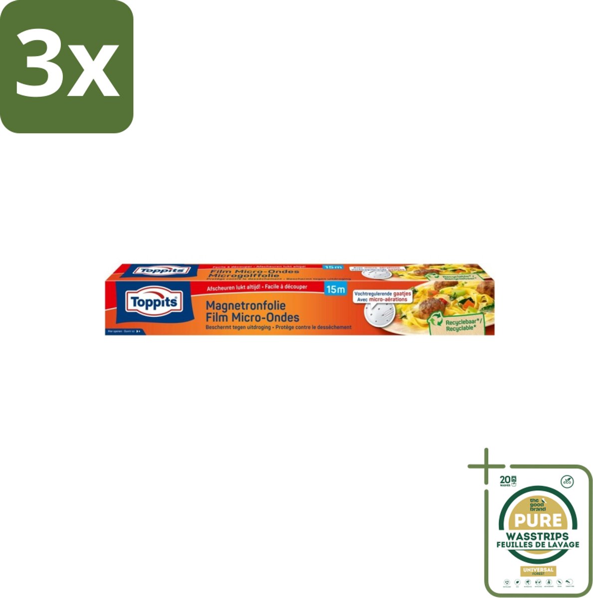 3 x Toppits – Magnetronfolie – 15 m - Grootverpakking - Koffiezetapparaat