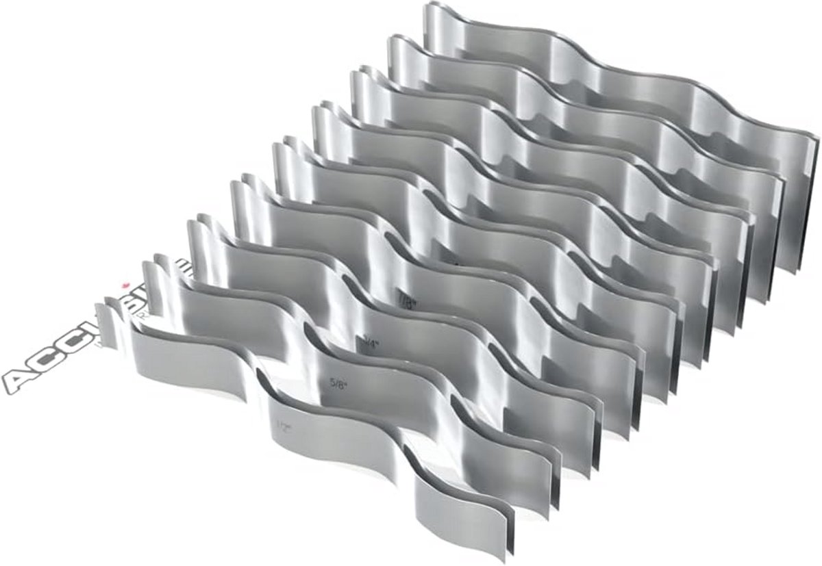 Set van 9 paar parallelle assen, 1/2 inch tot 1-1/2 inch met 1/8 inch verhoging