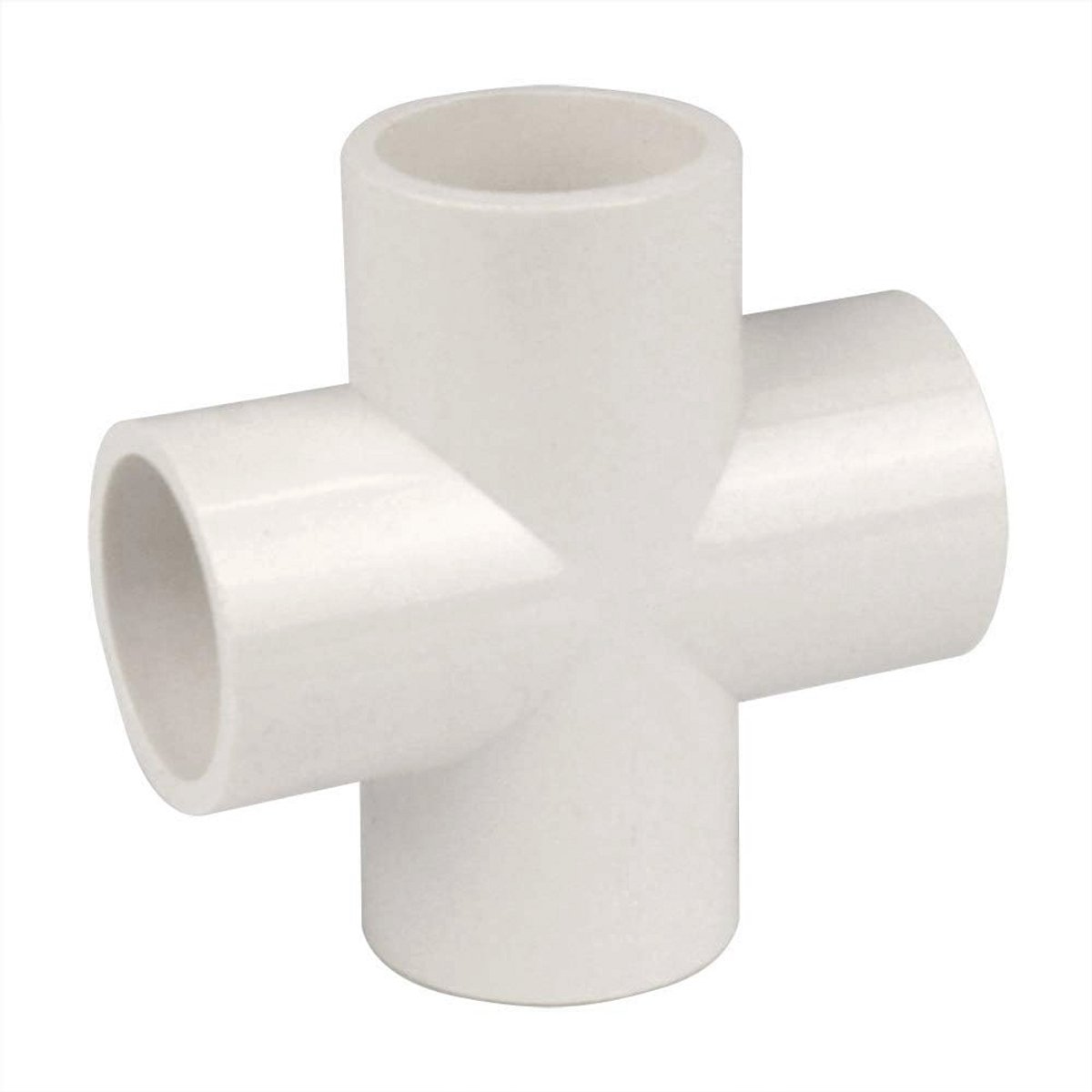 10 Stuks PVC Verbindingsstukken voor Zware Kas Frames - 4-Weg Kruis, Duurzame Tuinconstructies