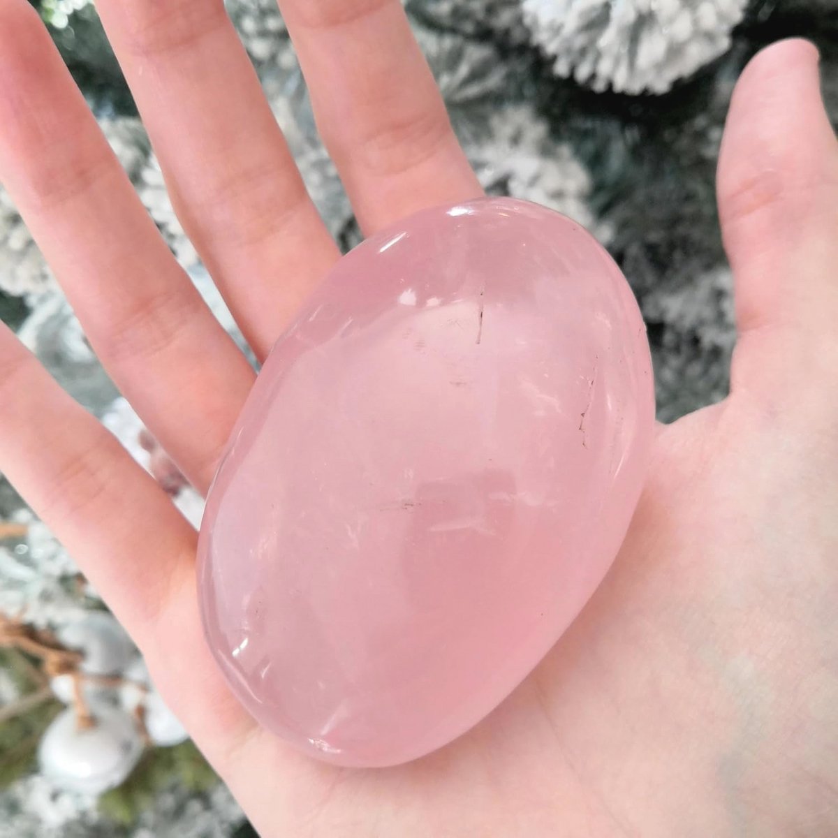Rozenkwarts Kiezelsteen - Natuursteen voor Helende Therapie (6-7 cm)
