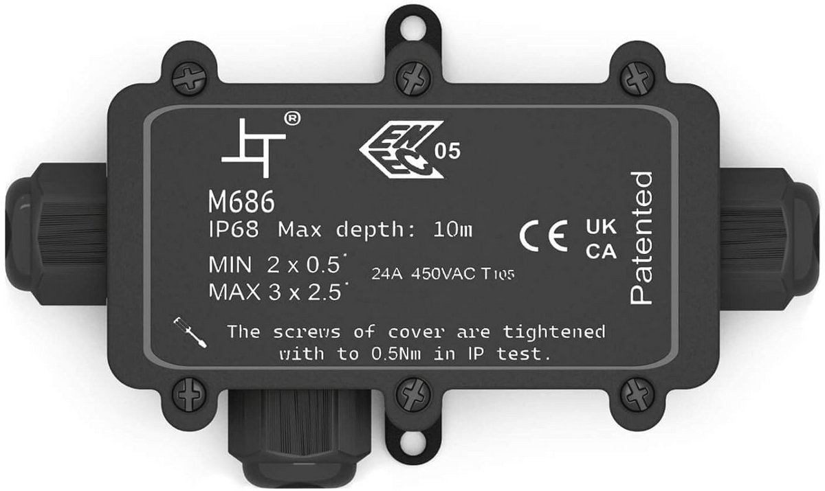 Aftakdoos 3-weg L-verbindingsdoos IP68 voor buitengebruik