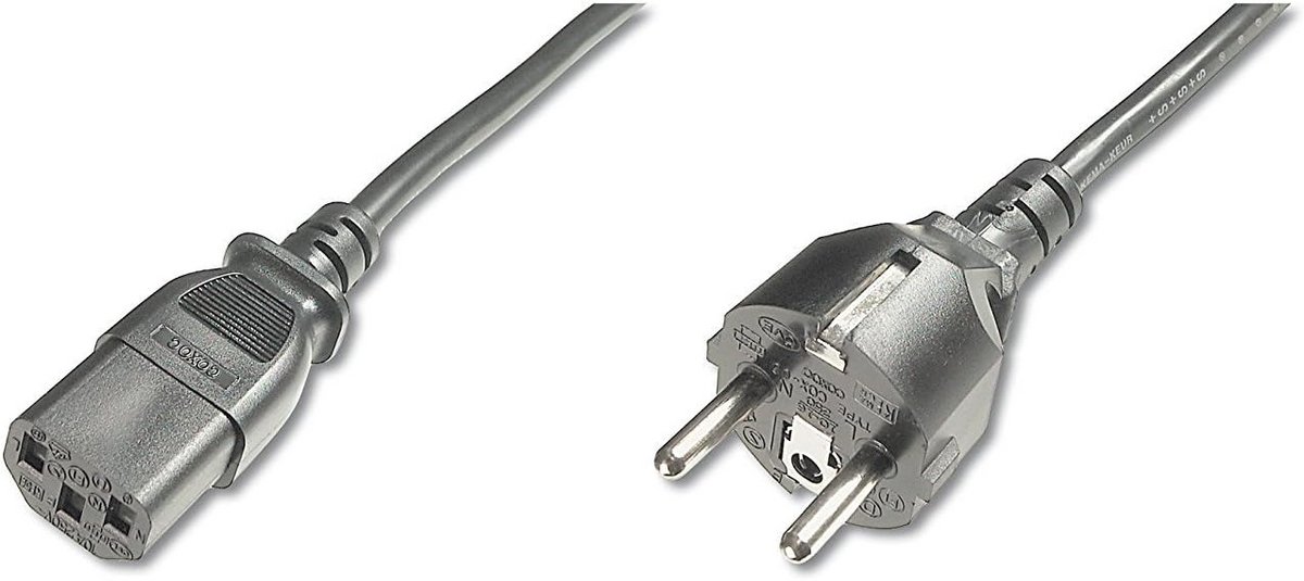 Netaansluitkabel 1,2 m CEE 7/7 naar C13 - H05VVF3G 0,75 mm² Stroomkabel