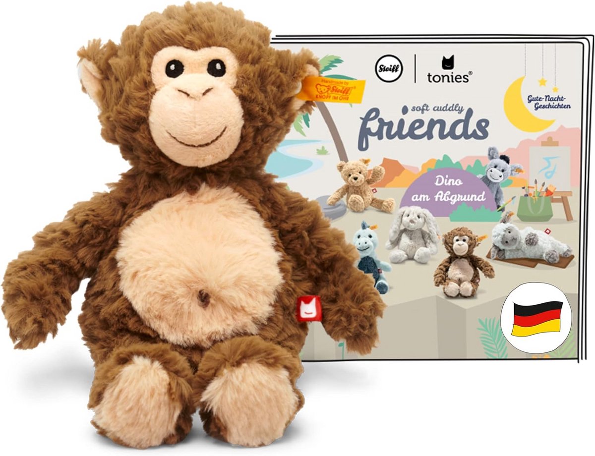 Knuffelbare Luisterfiguur voor Toniebox - Bodo de Chimpansee met Goede Nachtverhalen (Vanaf 3 Jaar)