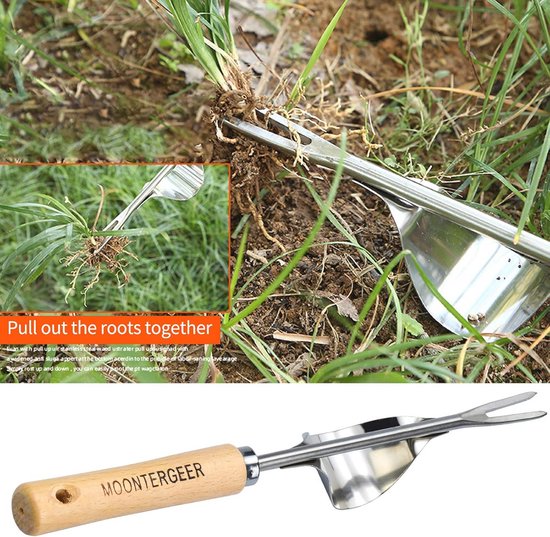 2 Pack Hand Gazon Onkruid Verwijderaar - Buigbestendige Tuin Onkruidtrekker voor Efficiënte Onkruidbestrijding van Merkloos	 — afbeelding 5