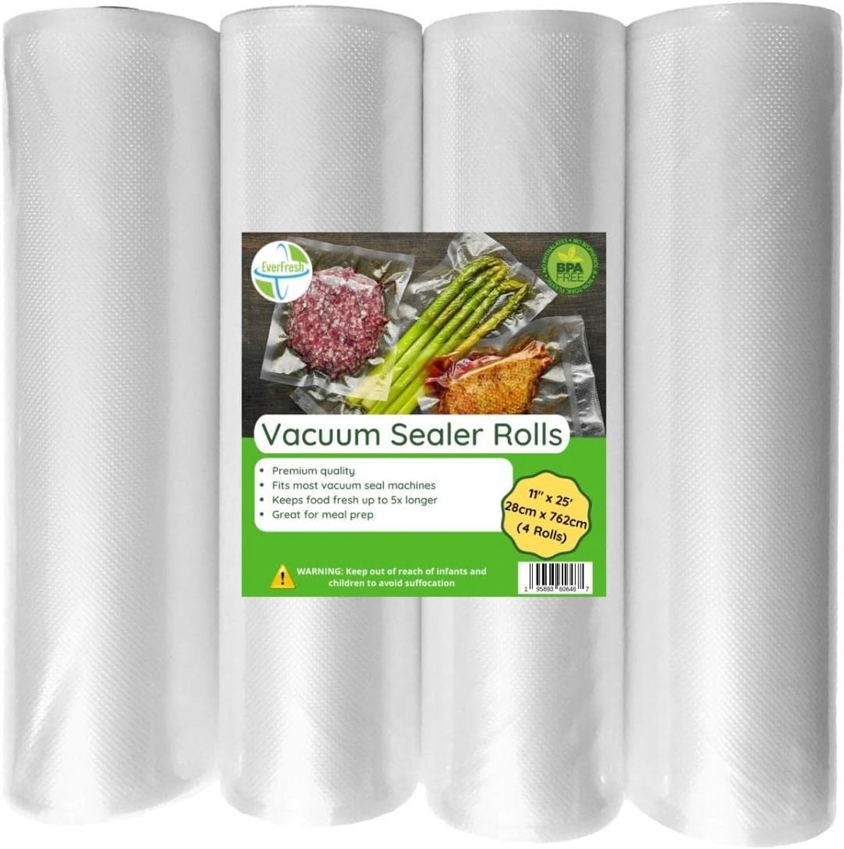 Vacuümzakken en -rollen voor Voedselconservering - Geschikt voor FoodSaver en Sous Vide