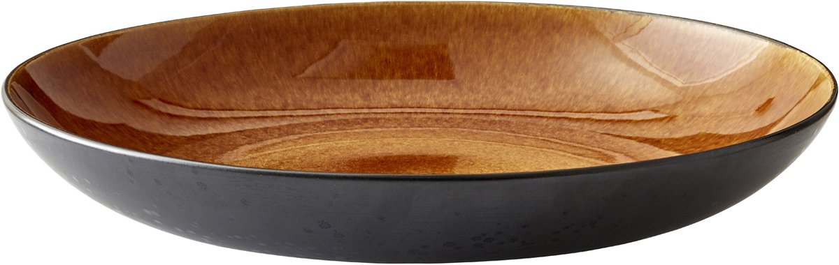 BITZ Schaal Dia. 40 cm Zwart/Amber