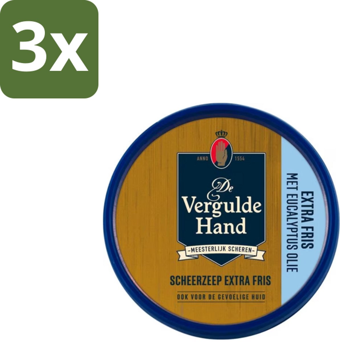 Vergulde Hand - Scheerzeeptablet - Extra Fris - 75 gr - Bulkverpakking - 3 stuks